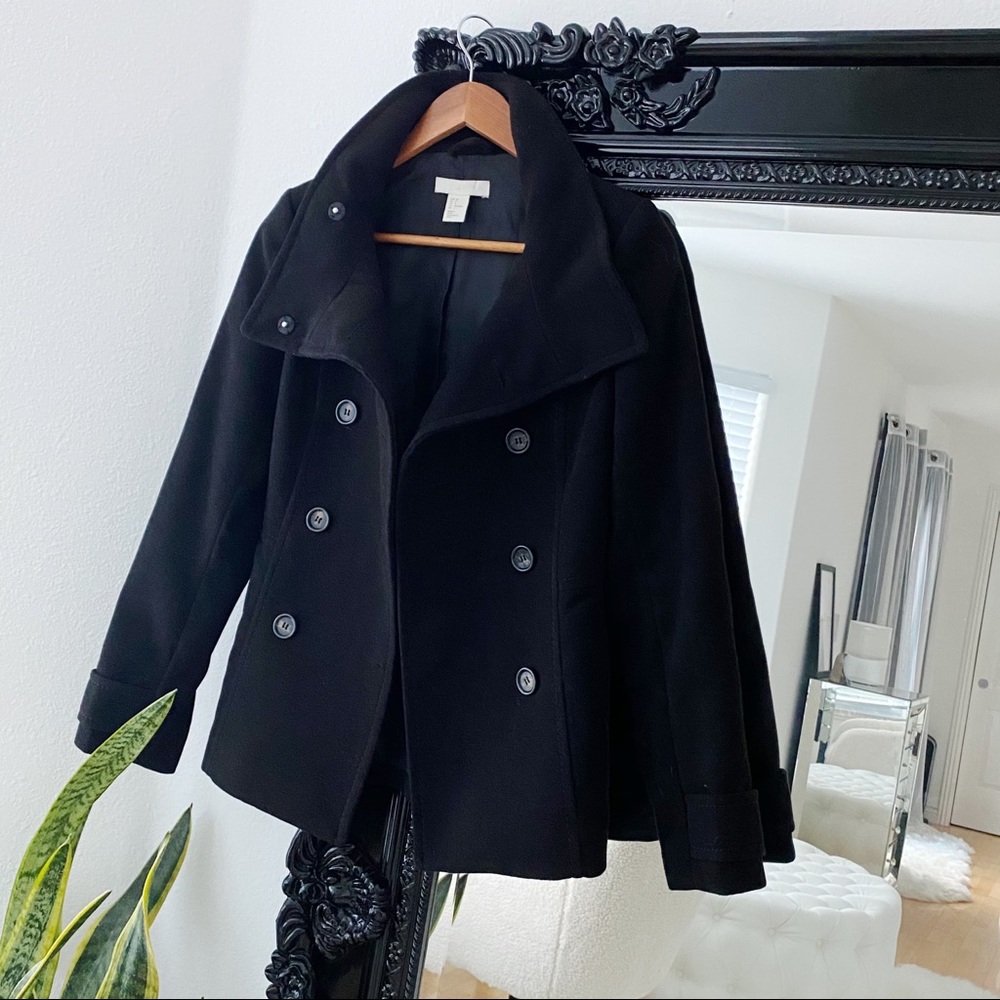H&M | Women’s Black Buttoned Trench Coat - Picture 1 of 3